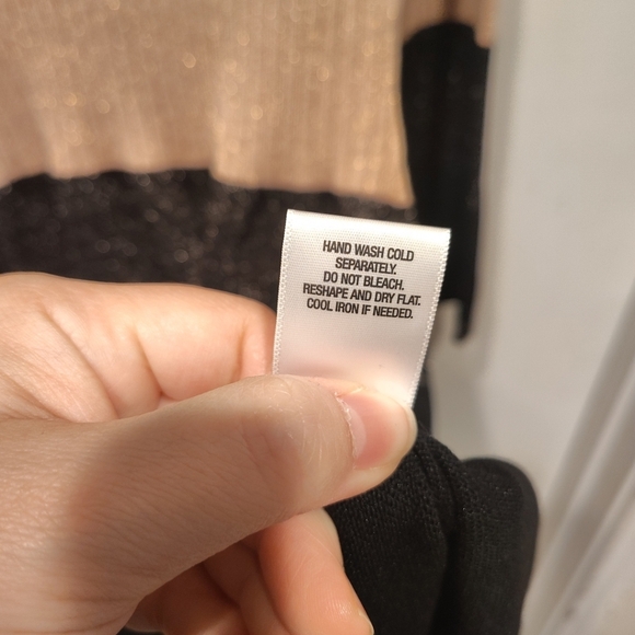 Roz & Ali NWT Color Block Long Sleeve Sweater Dress Sz 2X Party Career Event - Picture 7 of 8